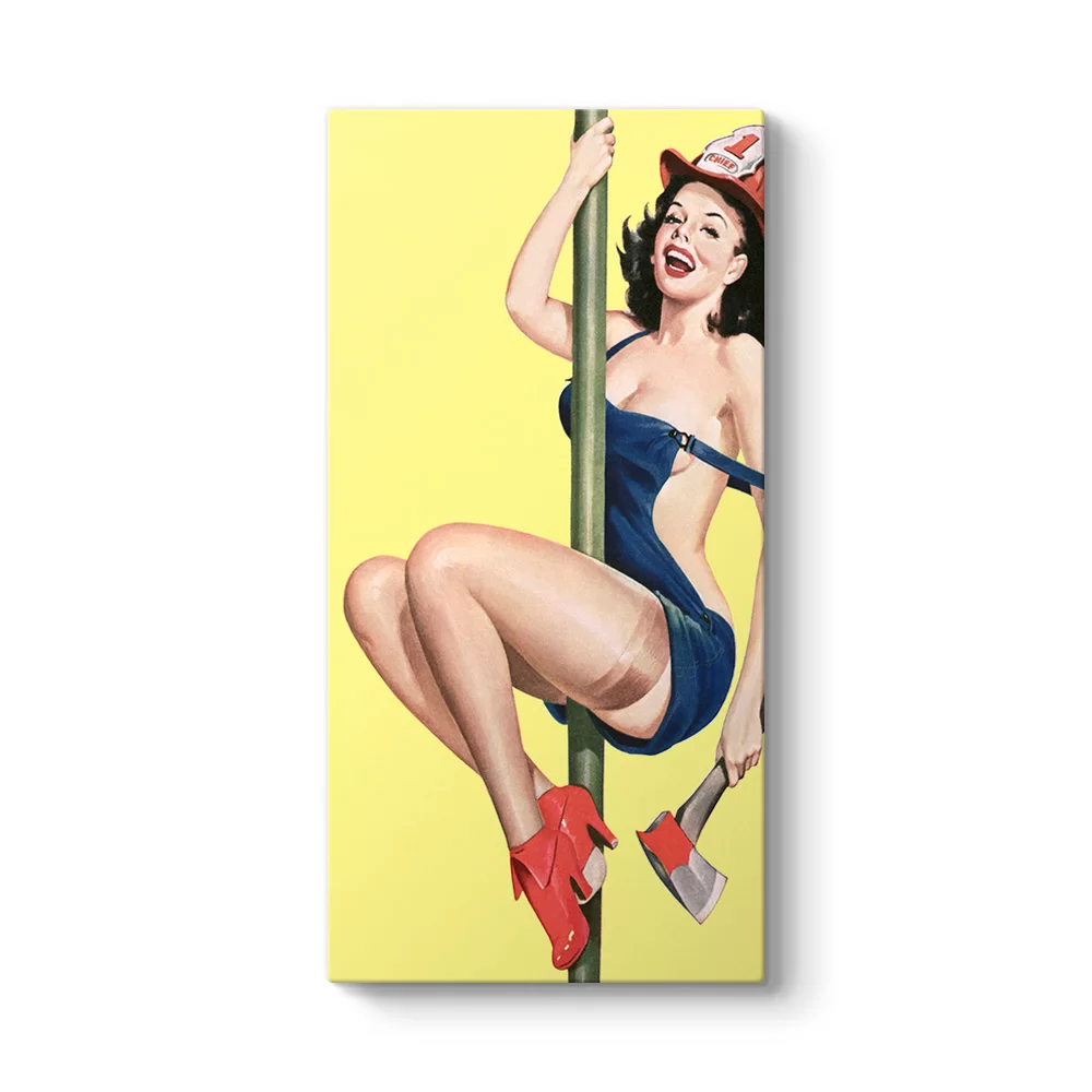 Pin Up Girl İtfaiyeci Tablo - Model 7